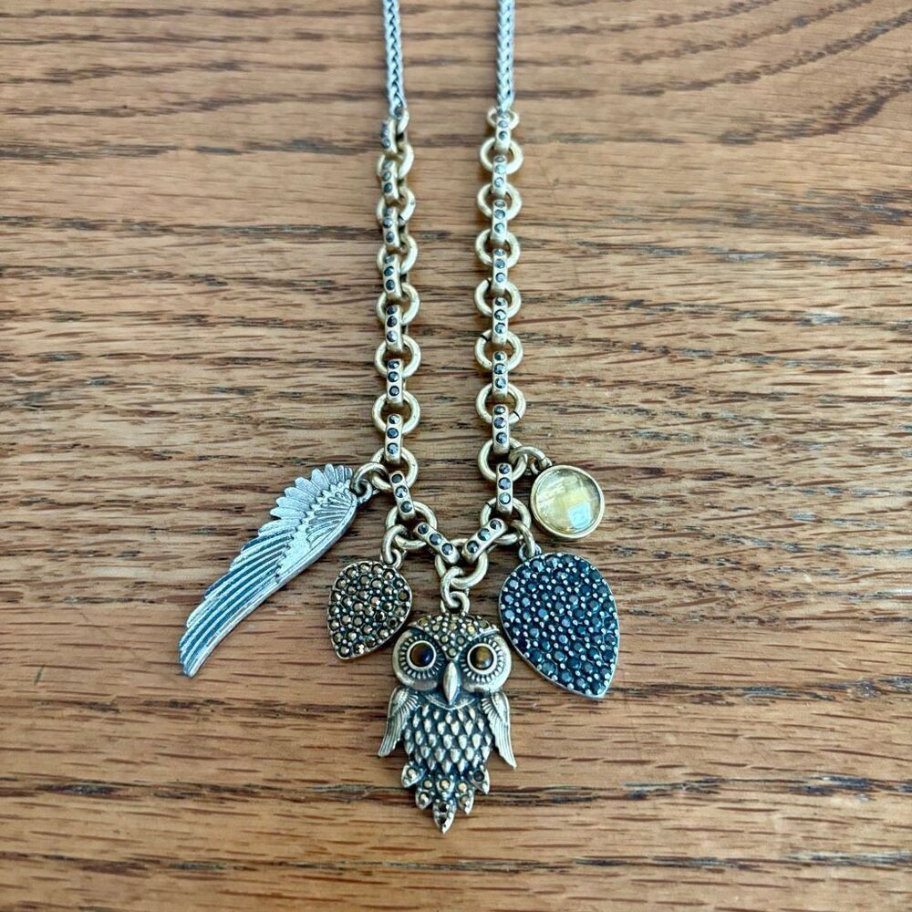 Lucky Brand | Owl Charm Necklace | 28”‘Adjustable